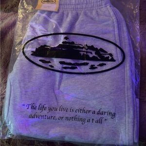 Men's Light Gray Graphic Lounge Shorts - Unknown Brand